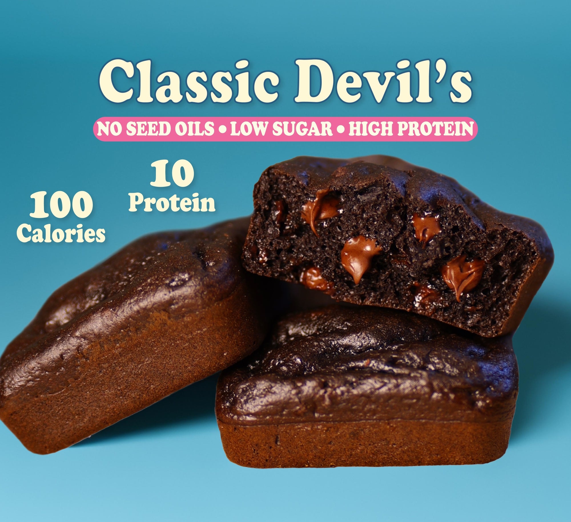 Discover the Phat Snax Devil's Cake difference: Low sugar, high protein, and no seed oils. All the flavor, none of the compromise. Learn more! #PhatSnaxFacts